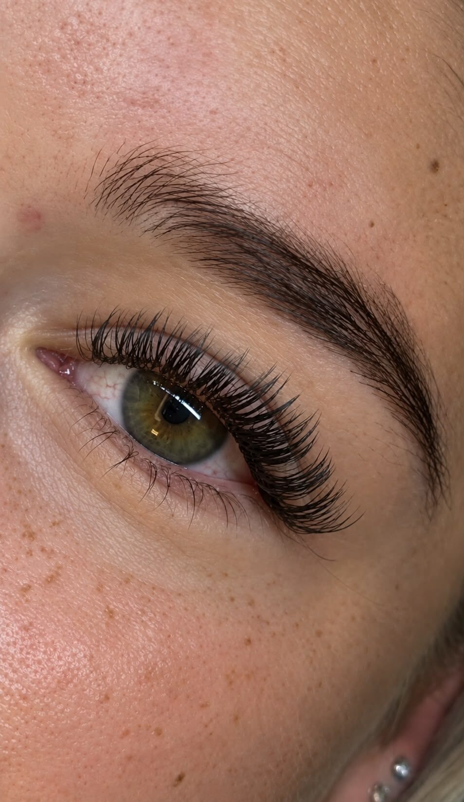Close-up van wimperextensions